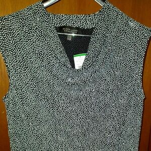 Black Label by Evan Picone cowl neck sleeveless blouse (L)